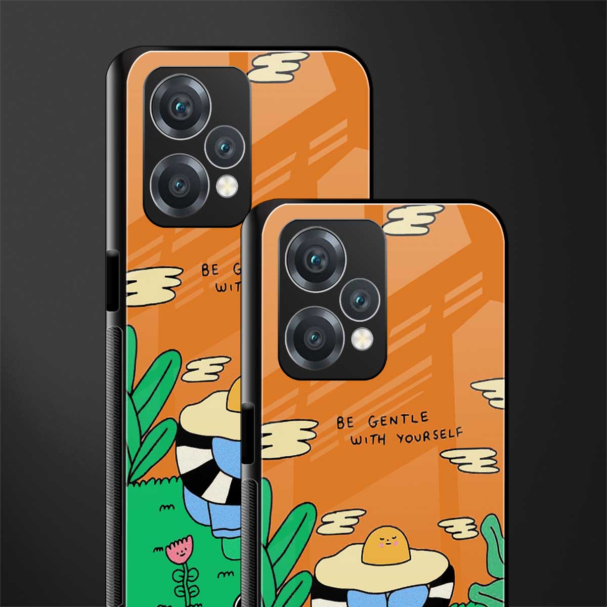 be gentle with yourself back phone cover | glass case for oneplus nord ce 2 lite 5g