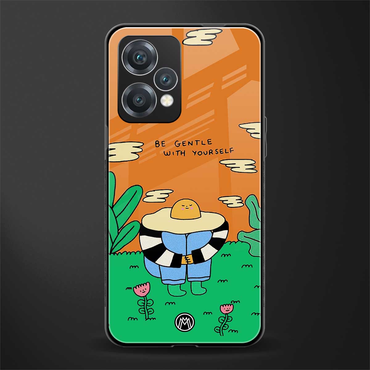 be gentle with yourself back phone cover | glass case for oneplus nord ce 2 lite 5g