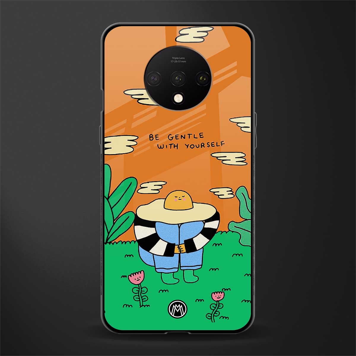 be gentle with yourself glass case for oneplus 7t image