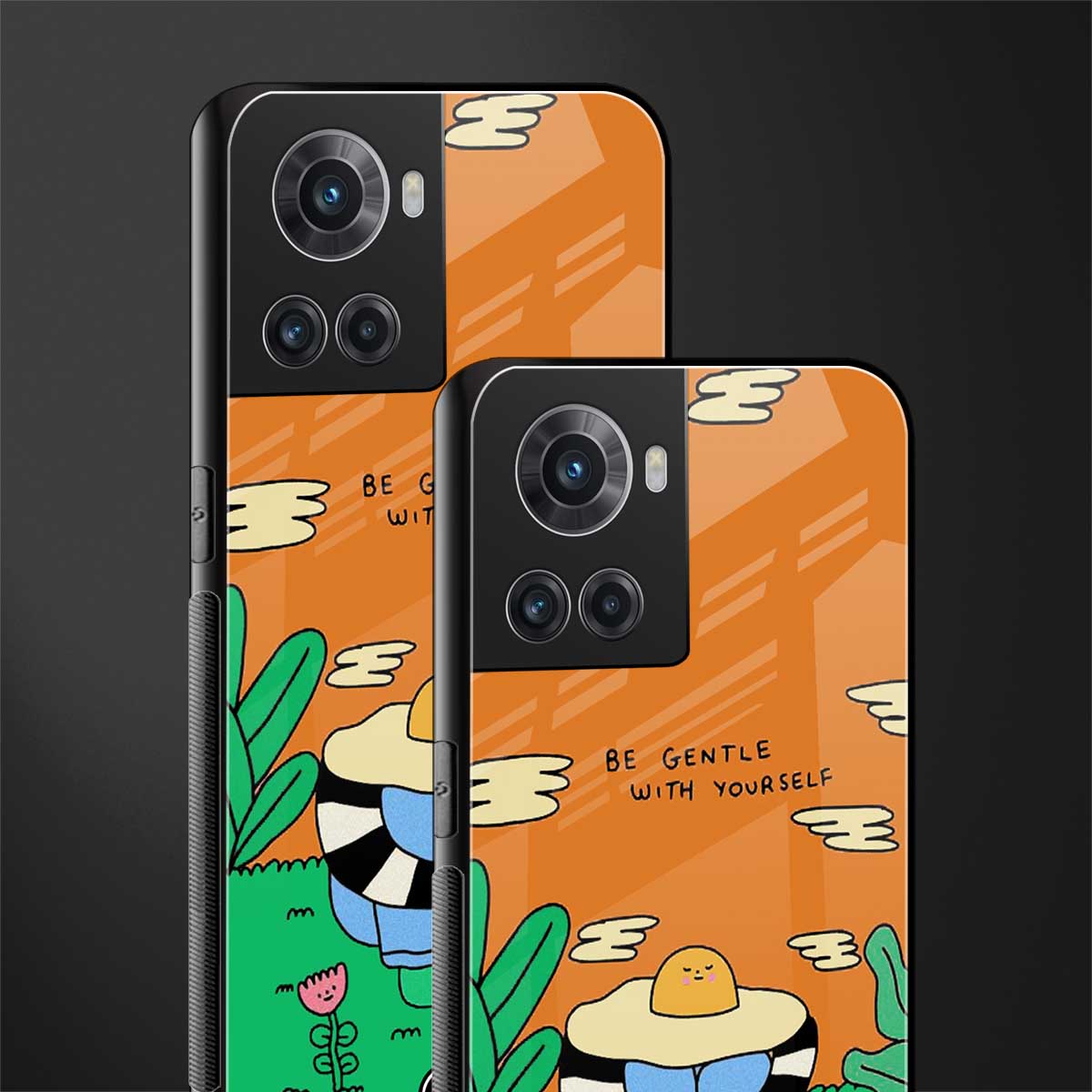 be gentle with yourself back phone cover | glass case for oneplus 10r 5g
