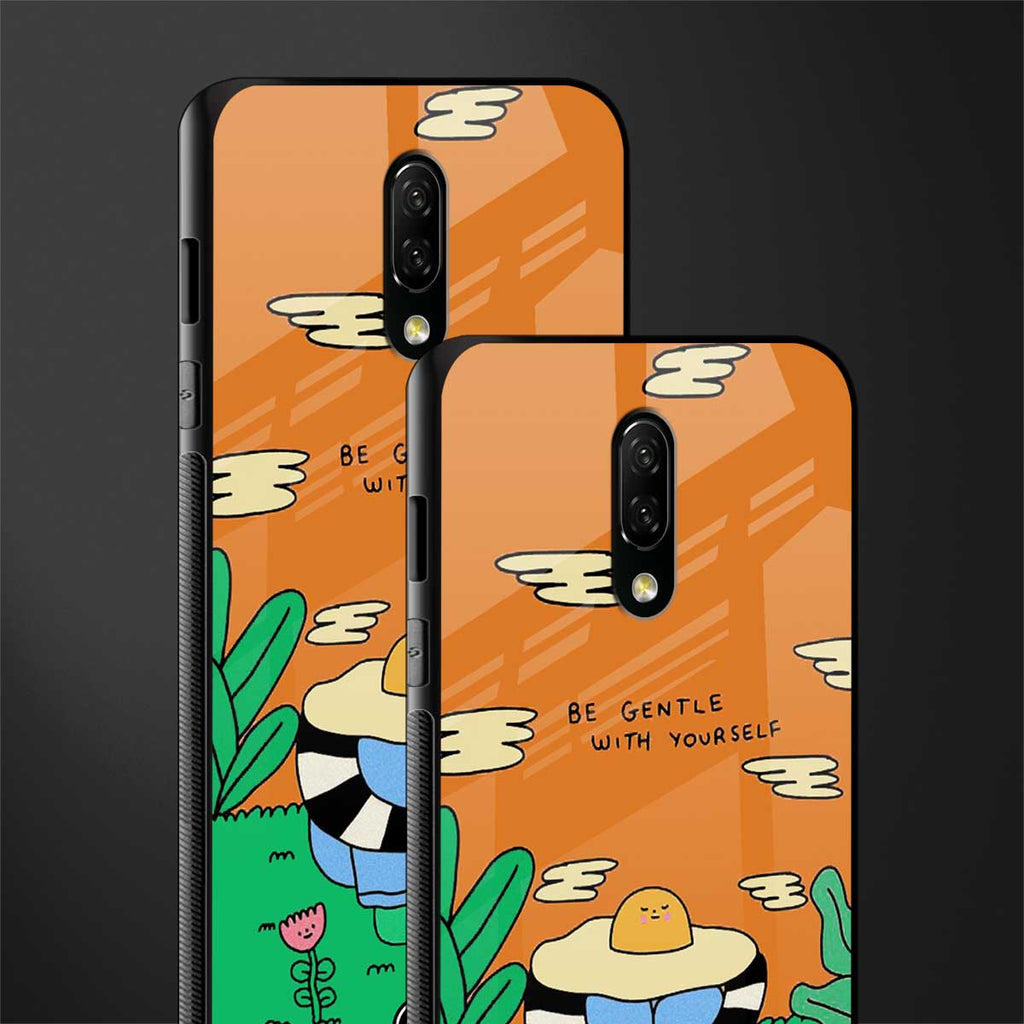be gentle with yourself glass case for oneplus 7 image-2