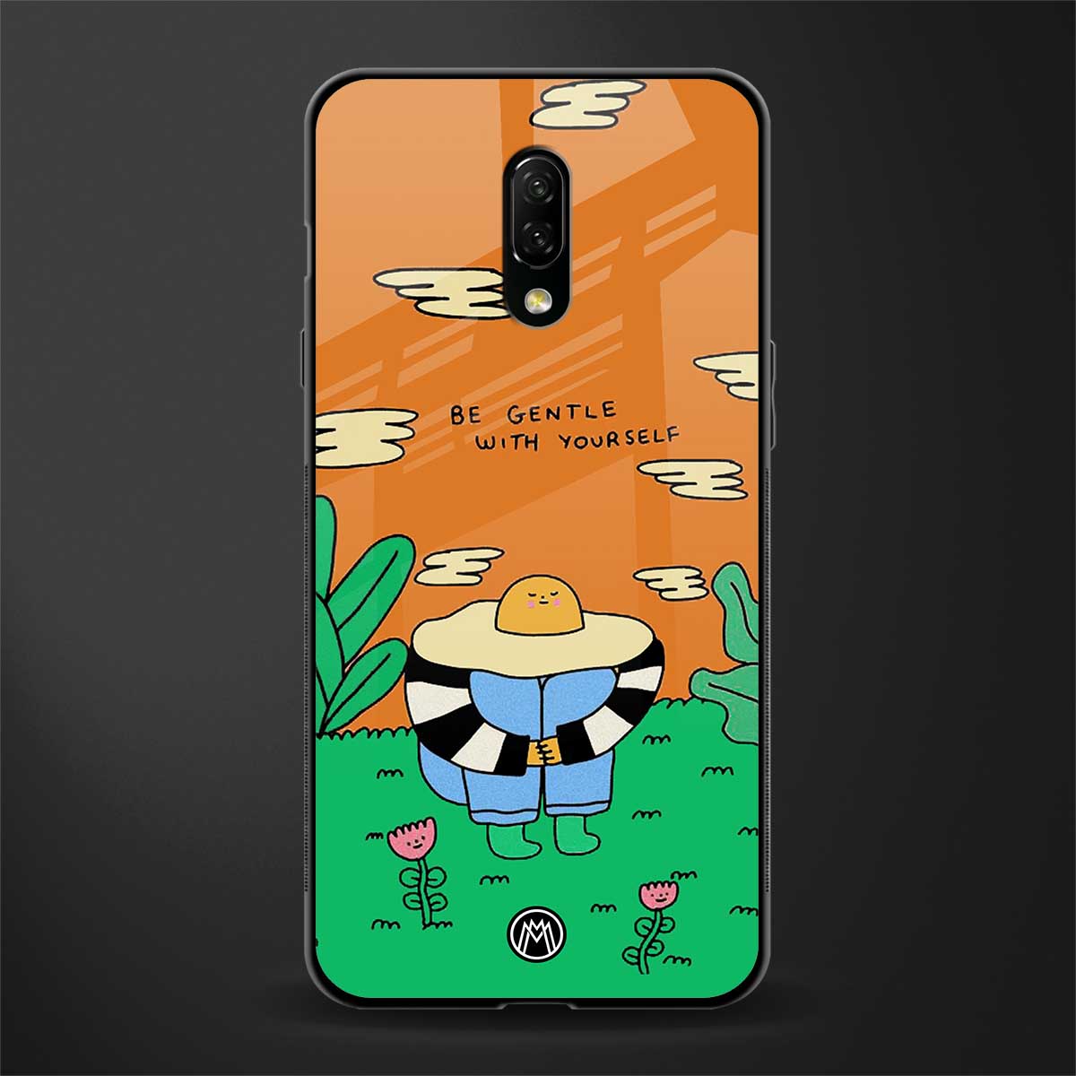 be gentle with yourself glass case for oneplus 7 image