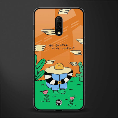be gentle with yourself glass case for oneplus 7 image