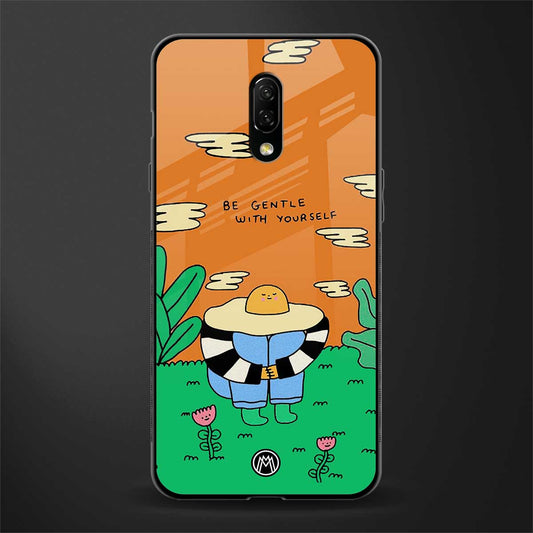 be gentle with yourself glass case for oneplus 7 image