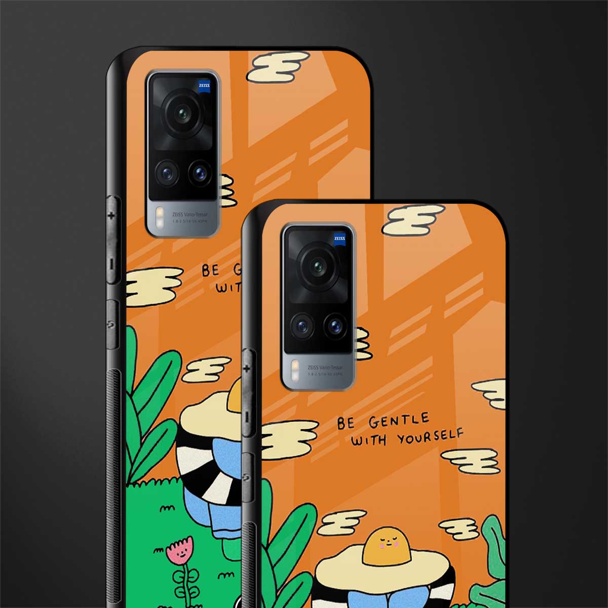 be gentle with yourself glass case for vivo x60 image-2