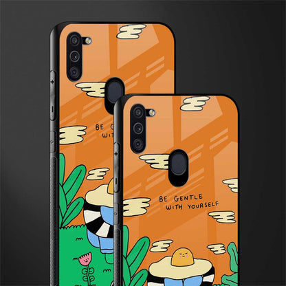 be gentle with yourself glass case for samsung galaxy m11 image-2