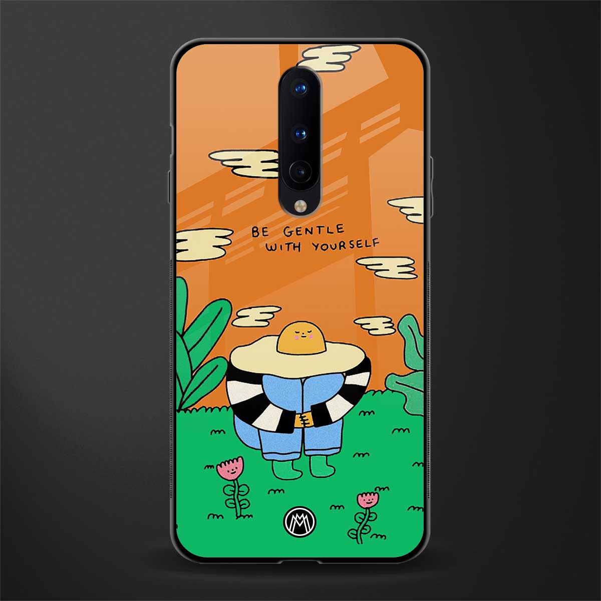 be gentle with yourself glass case for oneplus 8 image