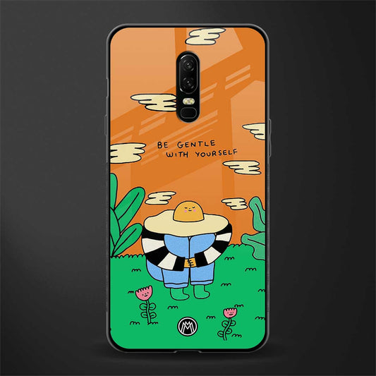 be gentle with yourself glass case for oneplus 6 image