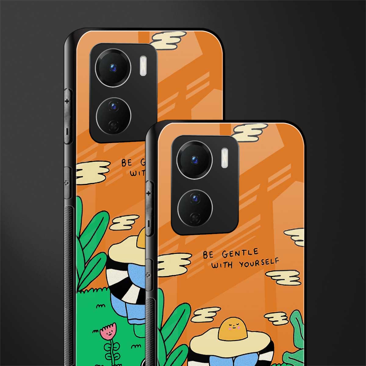 be gentle with yourself back phone cover | glass case for vivo y16
