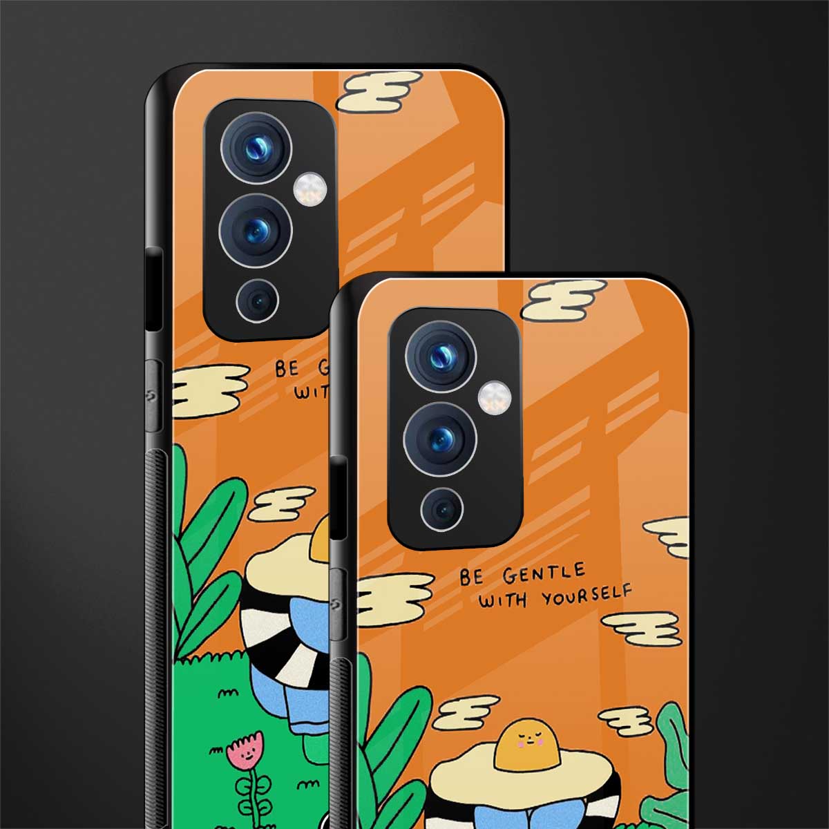 be gentle with yourself back phone cover | glass case for oneplus 9
