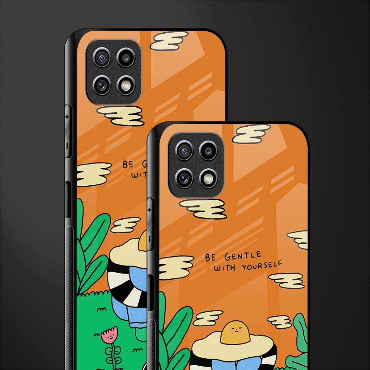 be gentle with yourself back phone cover | glass case for samsung galaxy f42