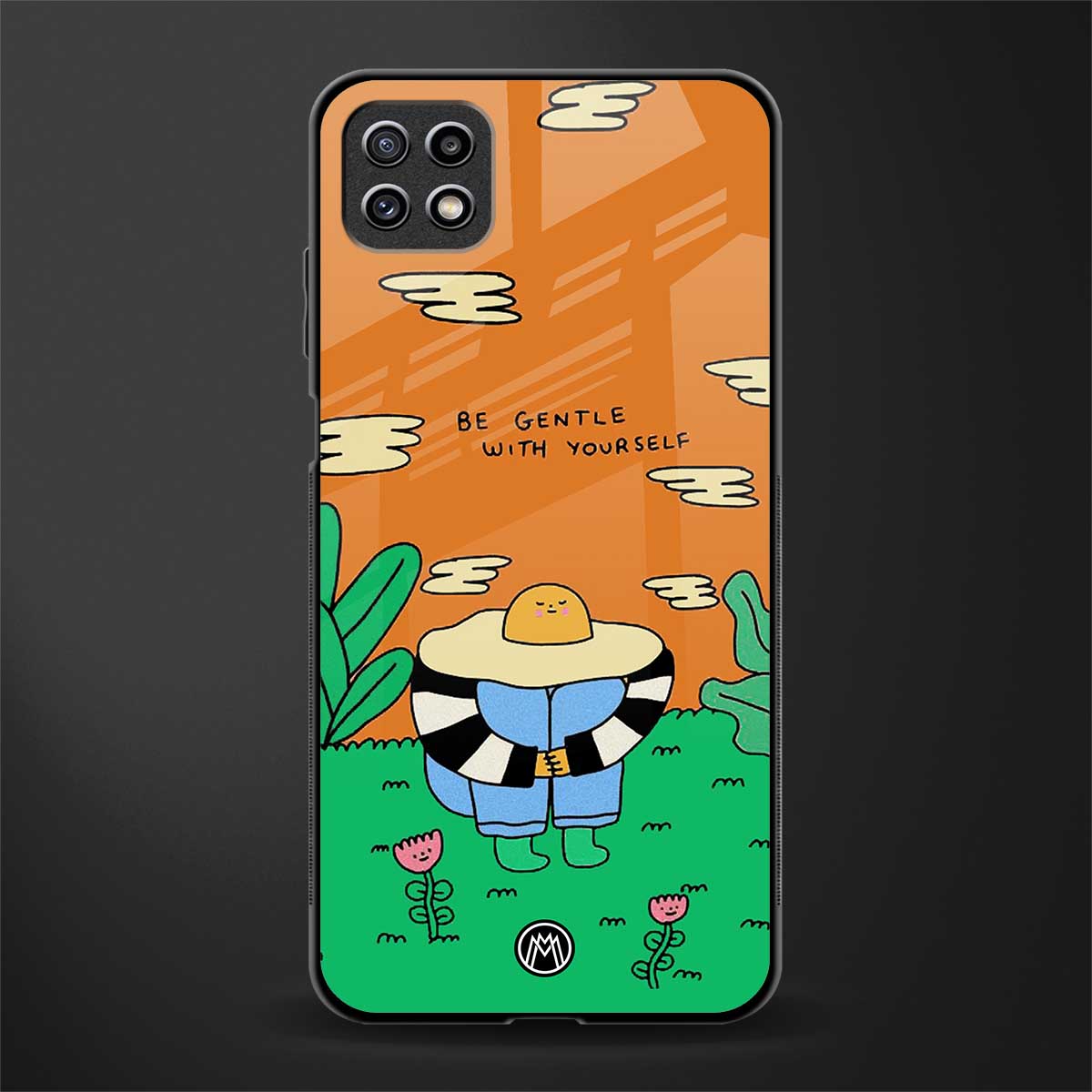 be gentle with yourself back phone cover | glass case for samsung galaxy f42