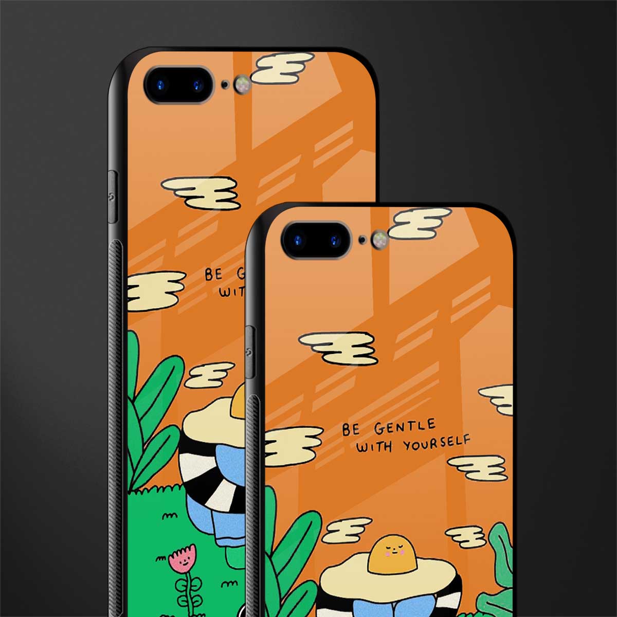 be gentle with yourself glass case for iphone 8 plus image-2