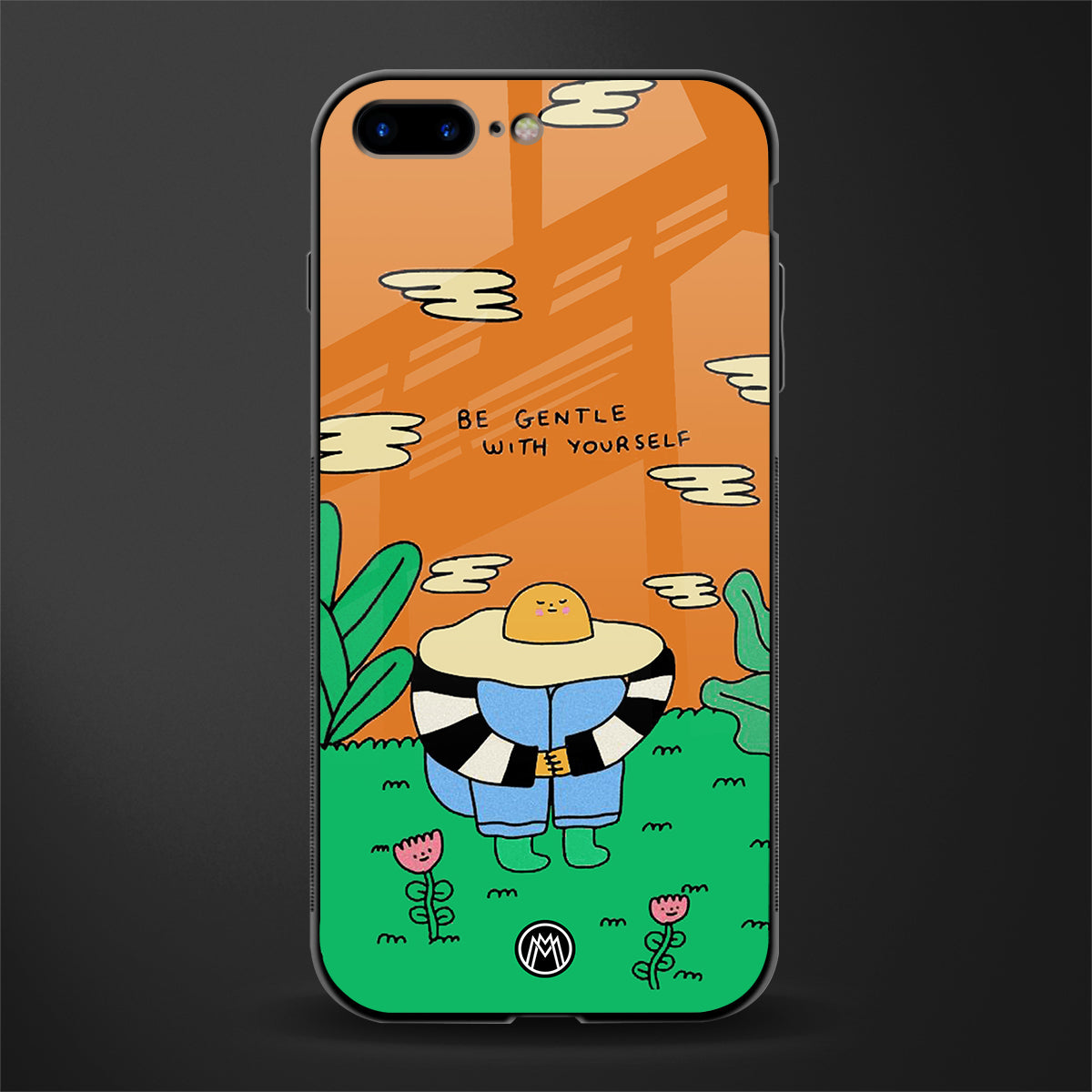 be gentle with yourself glass case for iphone 8 plus image