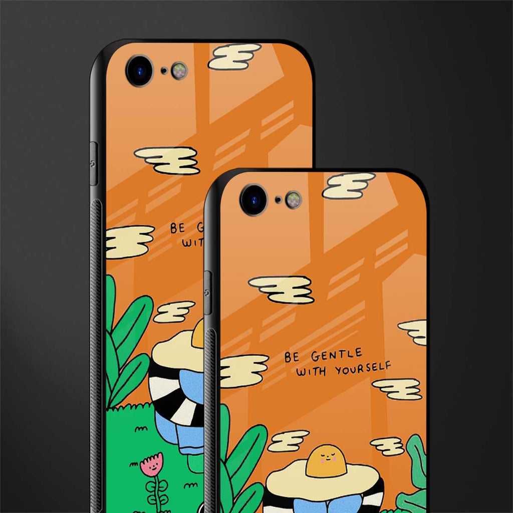 be gentle with yourself glass case for iphone se 2020 image-2