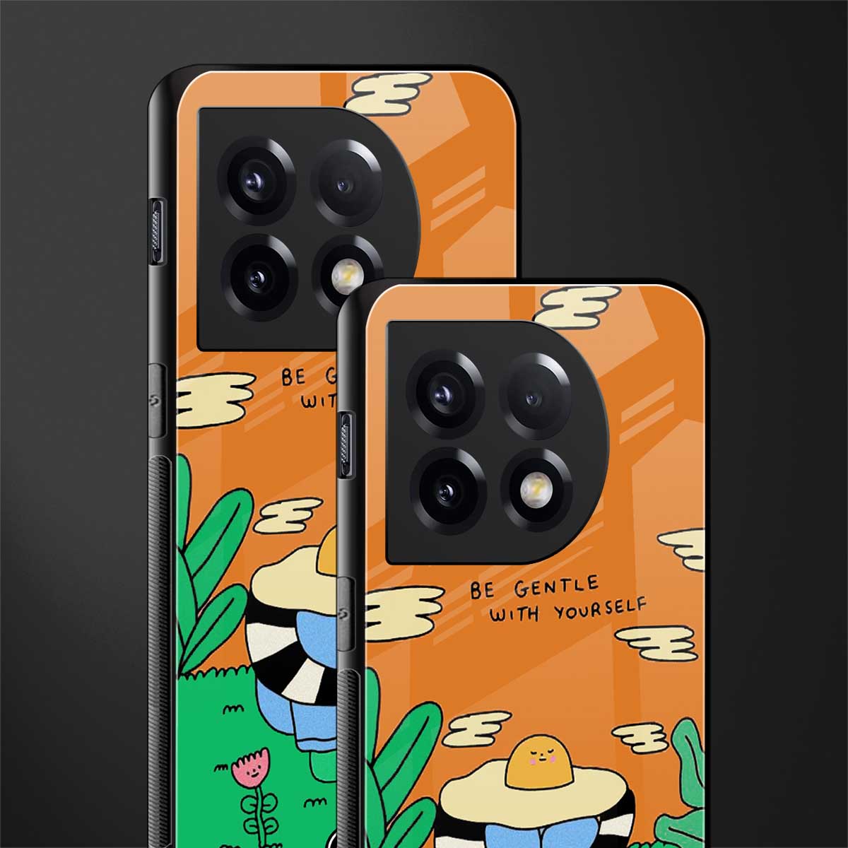 be gentle with yourself back phone cover | glass case for oneplus 11
