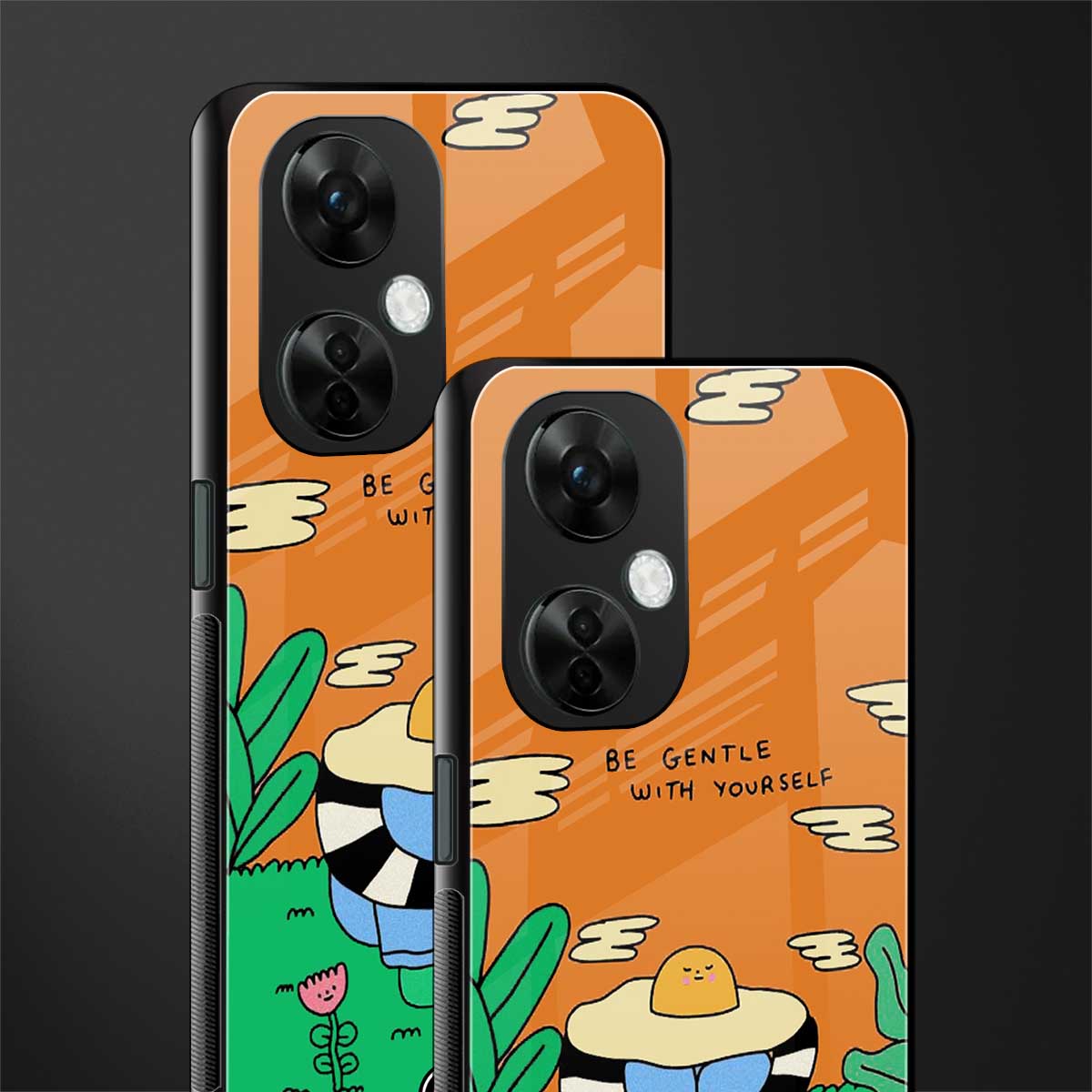 be gentle with yourself back phone cover | glass case for oneplus nord ce 3 lite