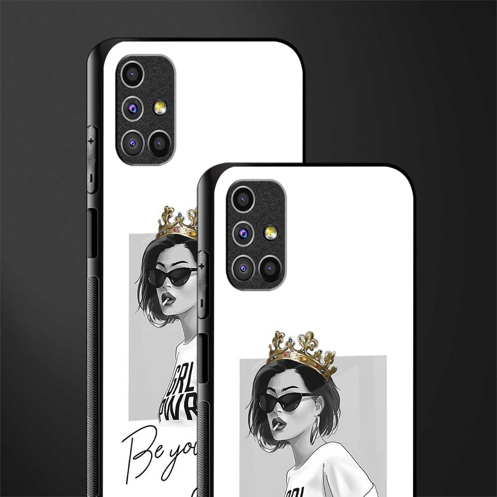 be your queen glass case for samsung galaxy m51 image-2