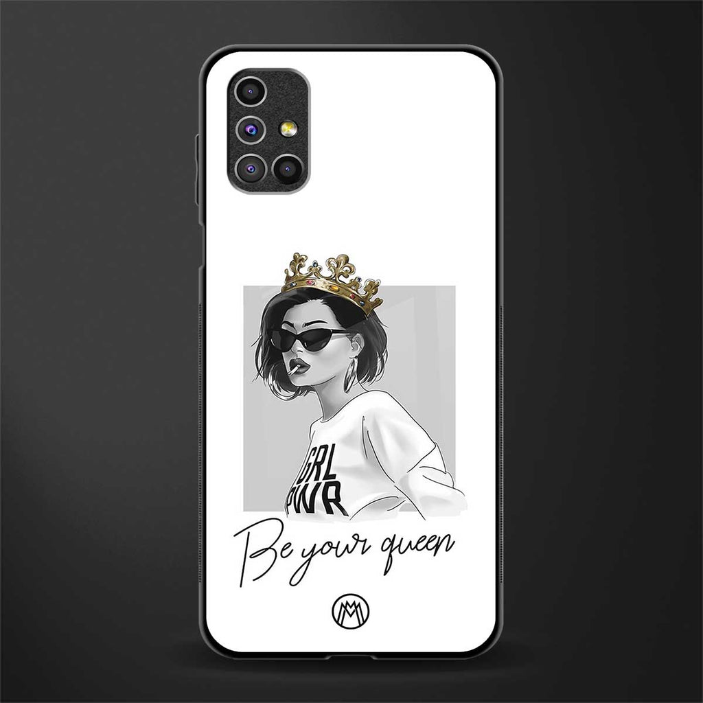 be your queen glass case for samsung galaxy m51 image