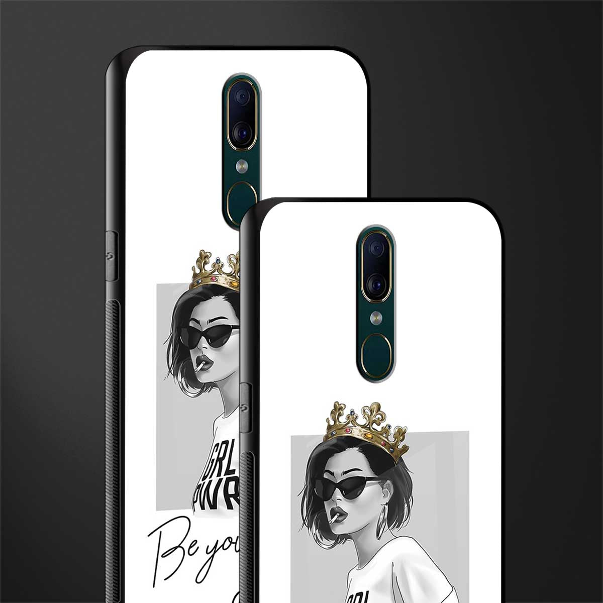 be your queen glass case for oppo a9 image-2