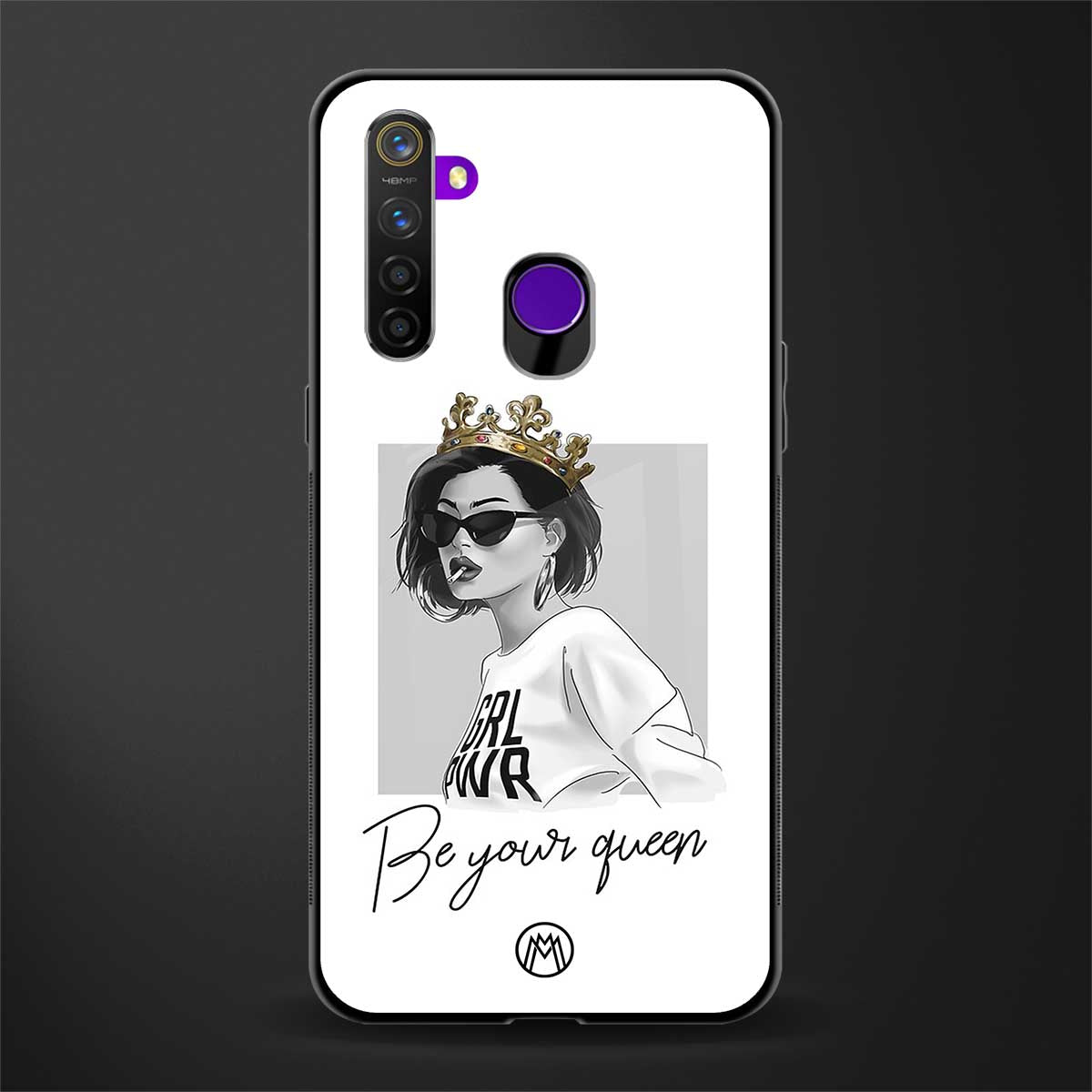 be your queen glass case for realme 5 image
