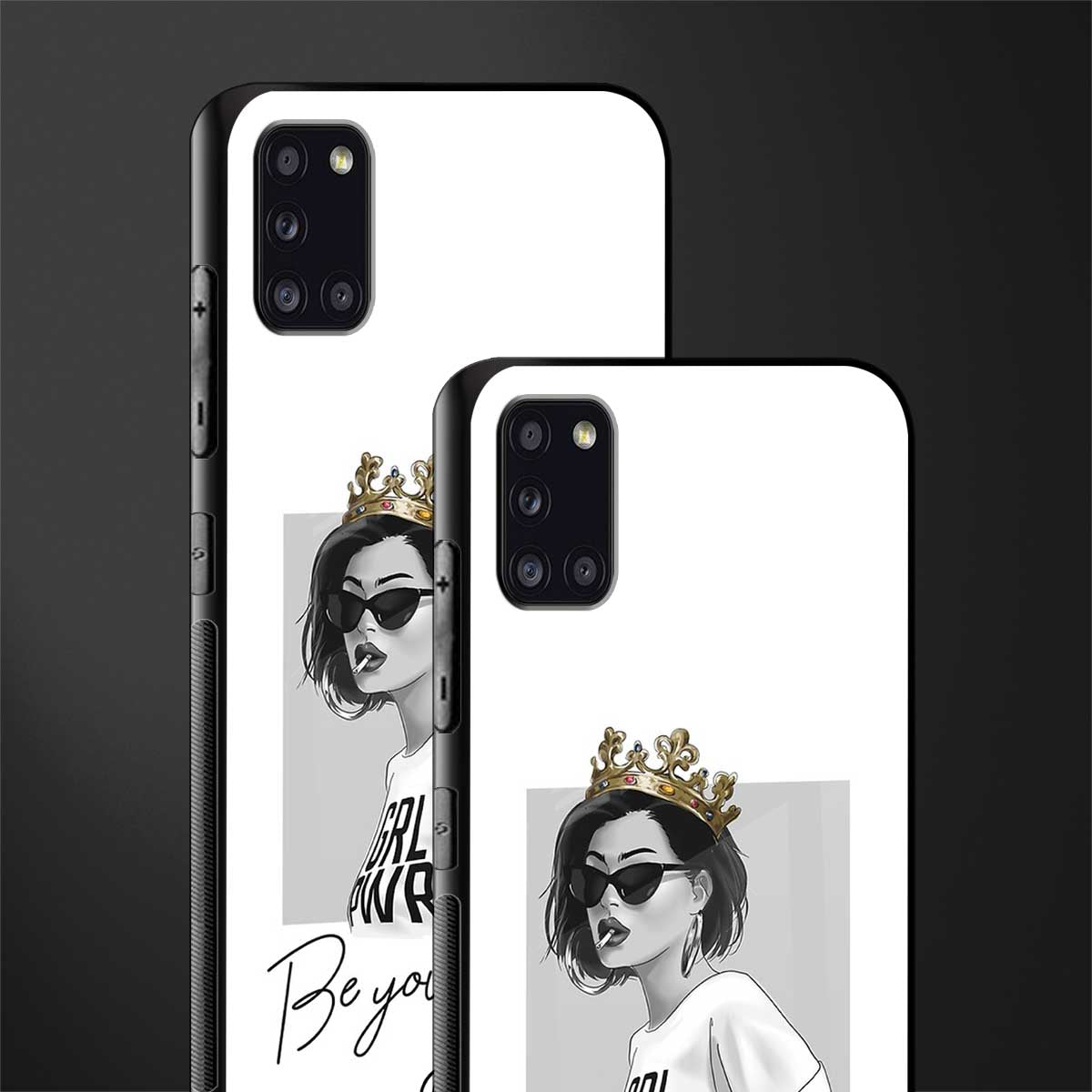 be your queen glass case for samsung galaxy a31 image-2