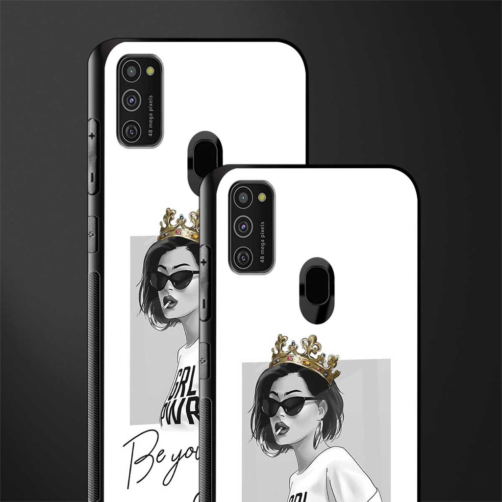 be your queen glass case for samsung galaxy m30s image-2