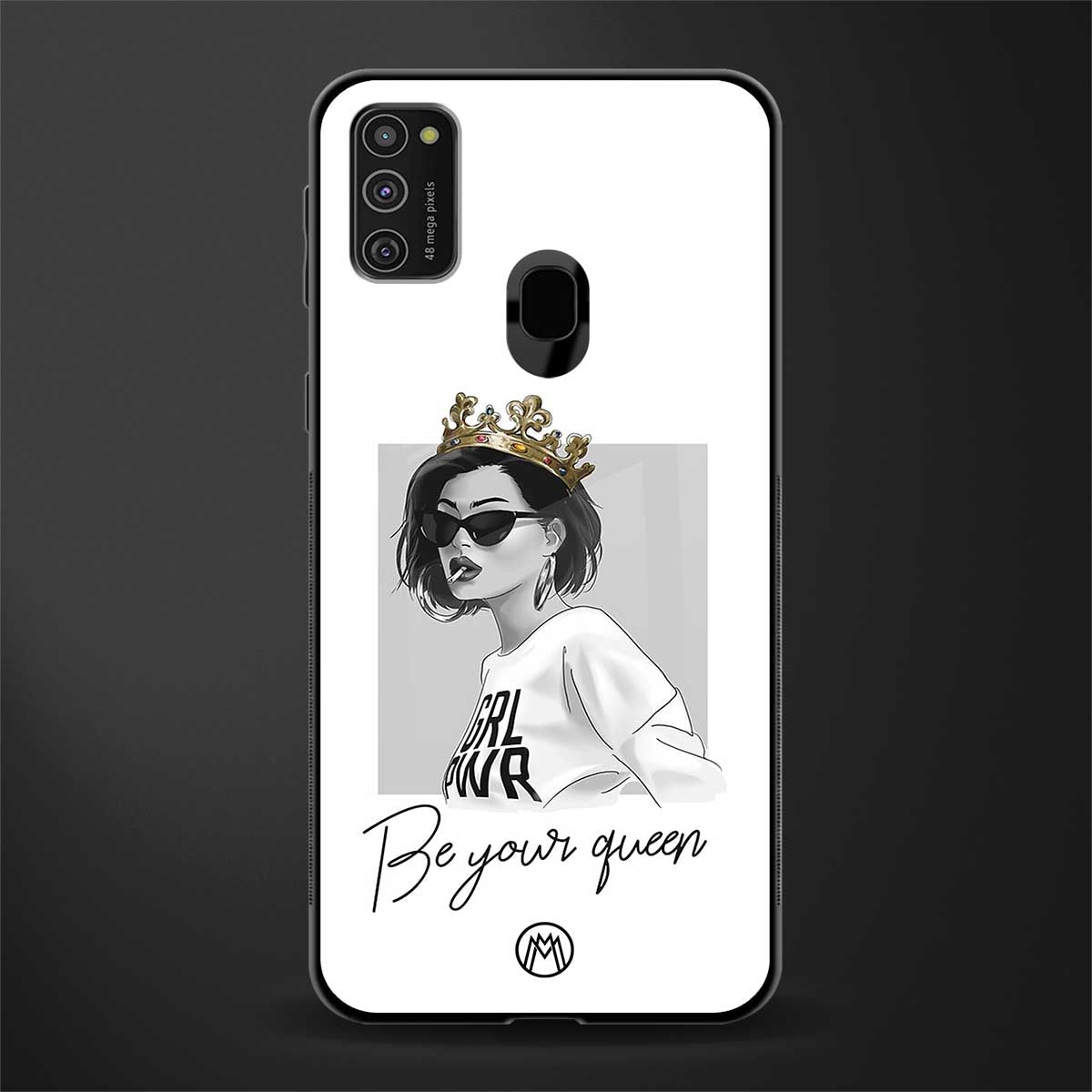 be your queen glass case for samsung galaxy m21 image