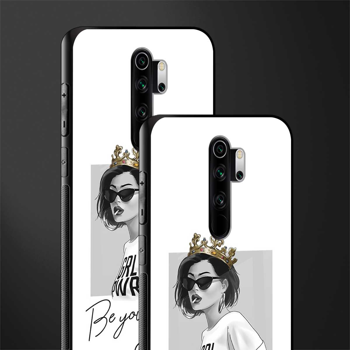 be your queen glass case for redmi note 8 pro image-2