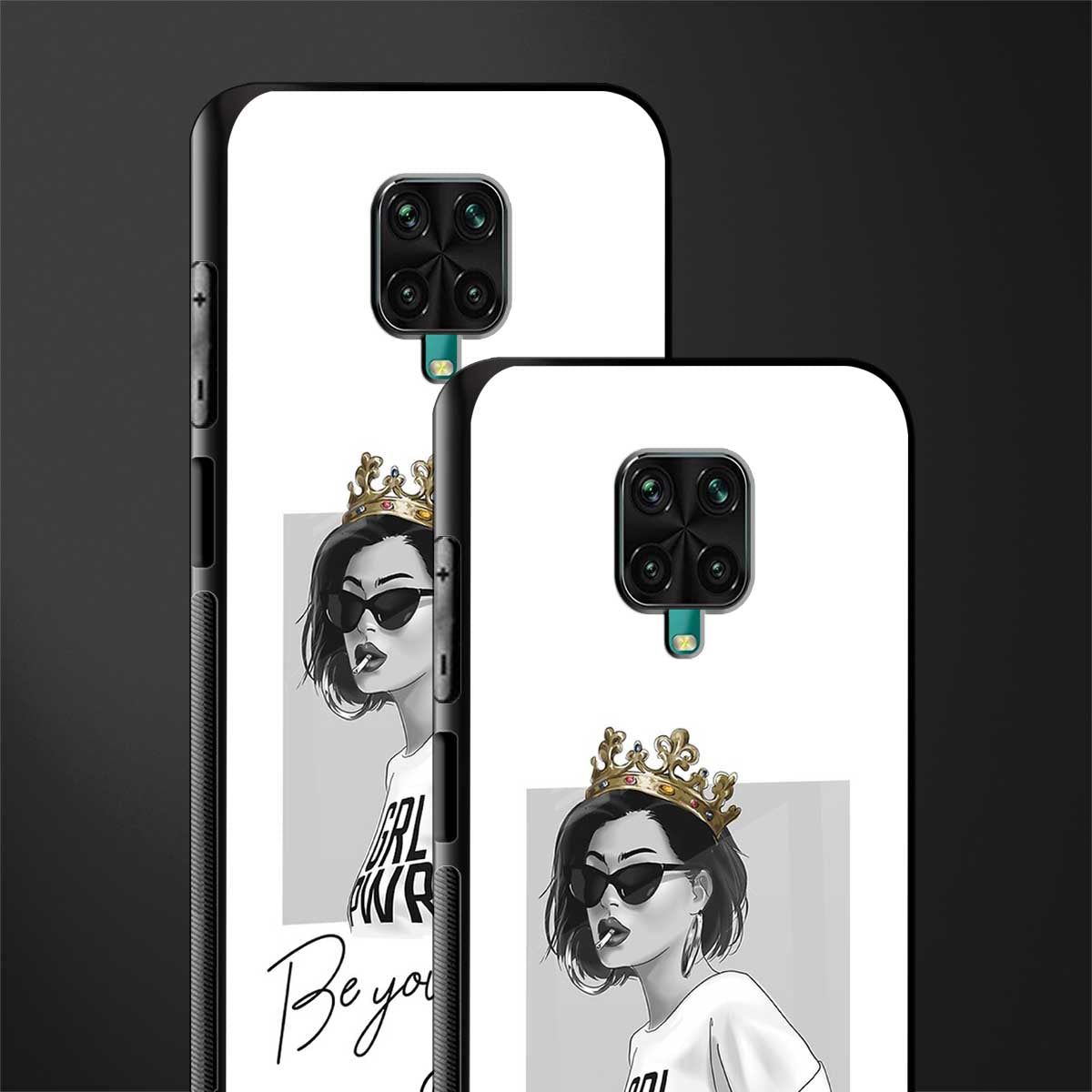 be your queen glass case for redmi note 9 pro image-2