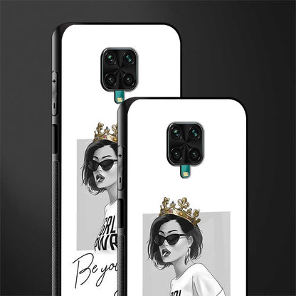 be your queen glass case for redmi note 9 pro image-2