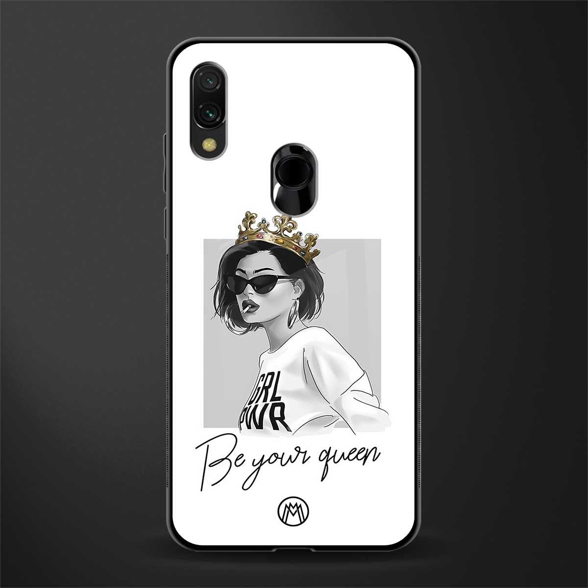 be your queen glass case for redmi y3 image