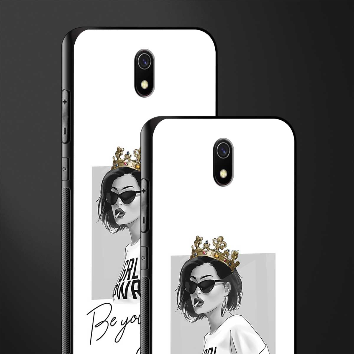 be your queen glass case for redmi 8a image-2