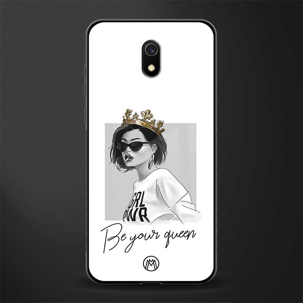 be your queen glass case for redmi 8a image