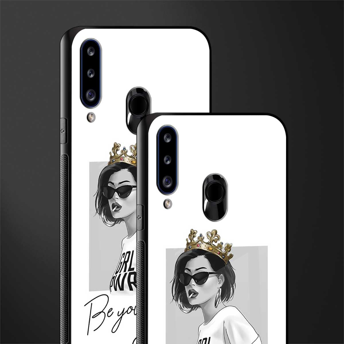 be your queen glass case for samsung galaxy a20s image-2