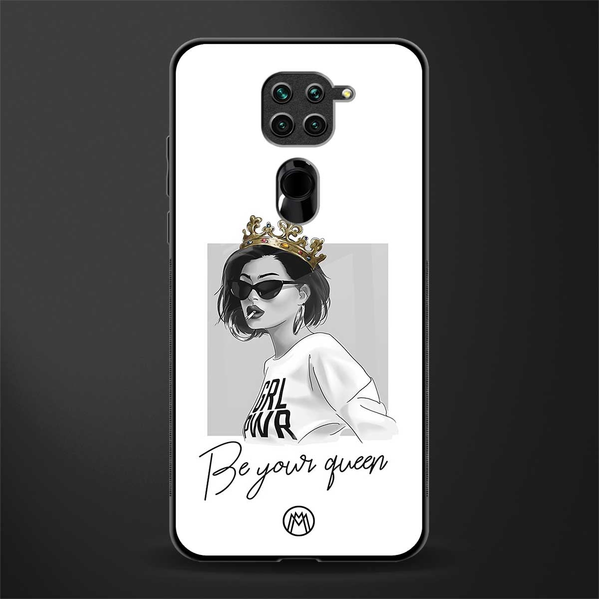 be your queen glass case for redmi note 9 image