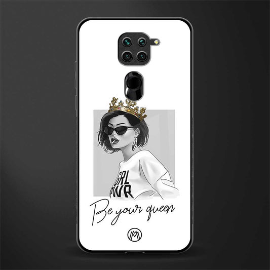 be your queen glass case for redmi note 9 image