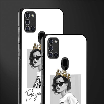 be your queen glass case for samsung galaxy a21s image-2