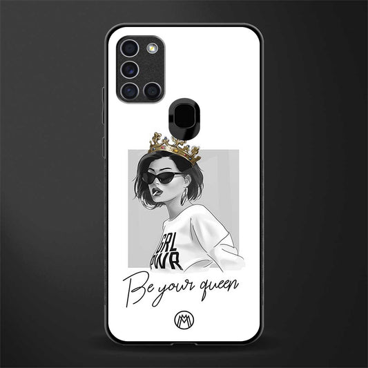 be your queen glass case for samsung galaxy a21s image