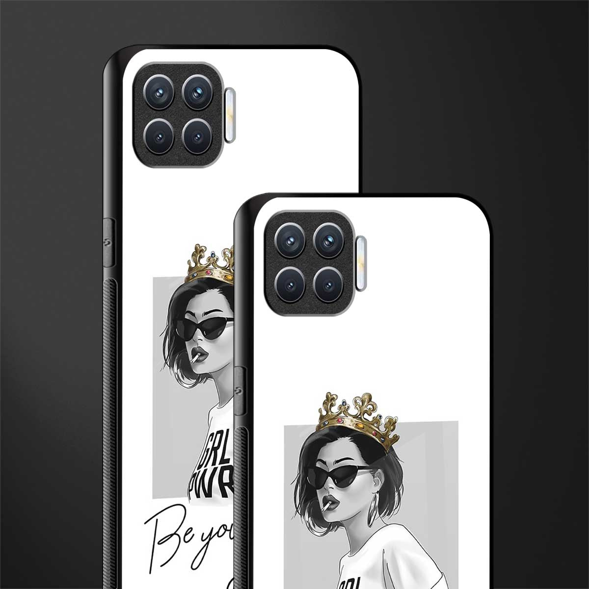 be your queen glass case for oppo f17 pro image-2