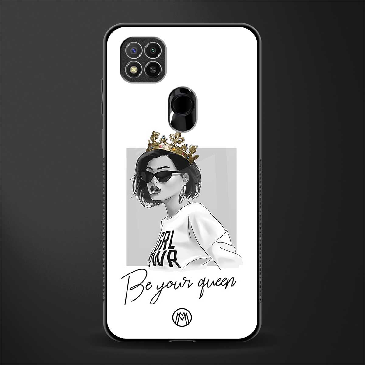 be your queen glass case for redmi 9 image