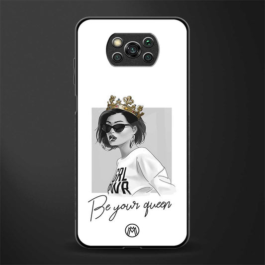 be your queen glass case for poco x3 image