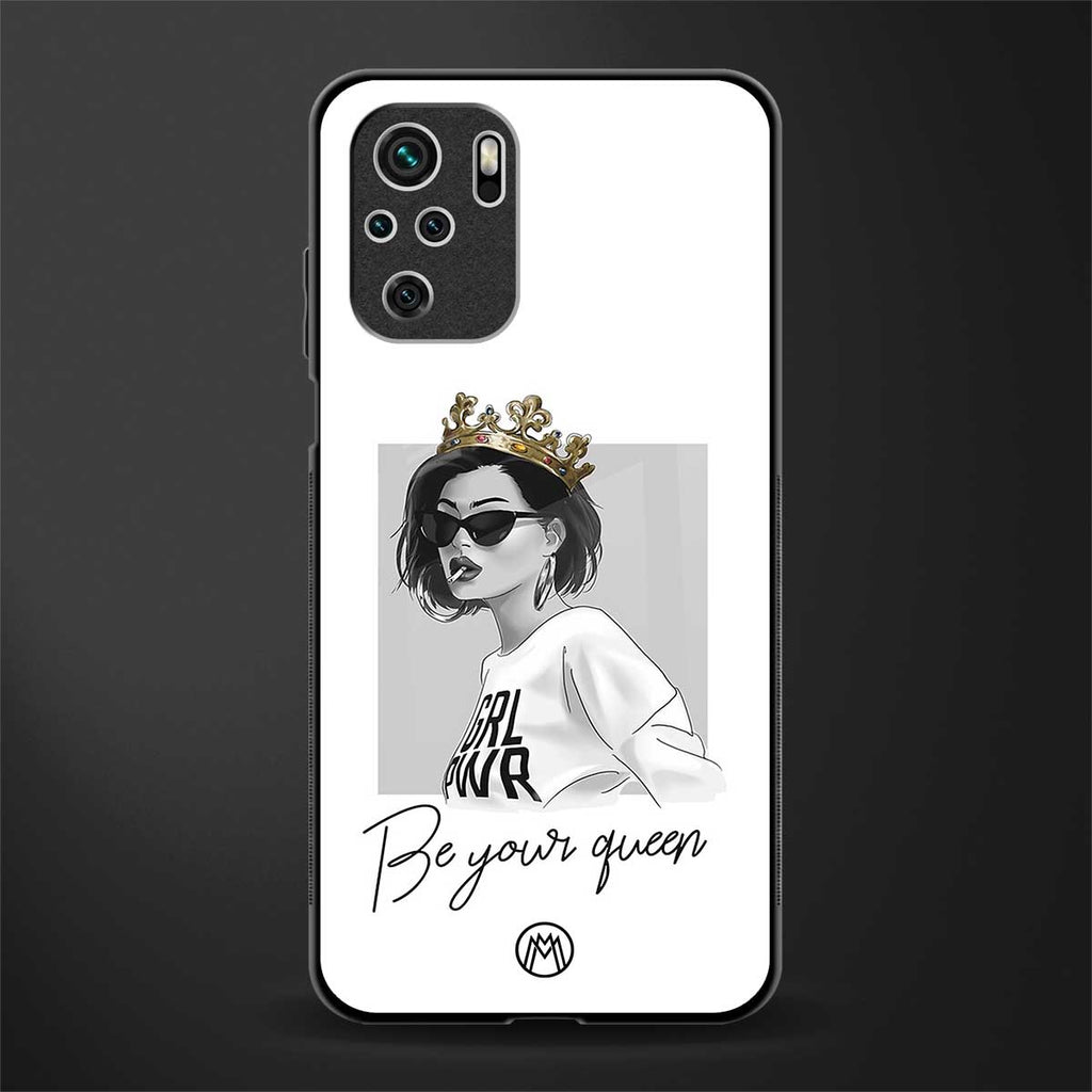 be your queen glass case for redmi note 10 image