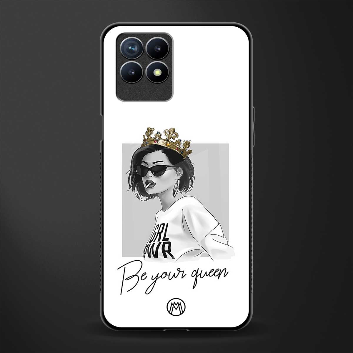 be your queen glass case for realme 8i image