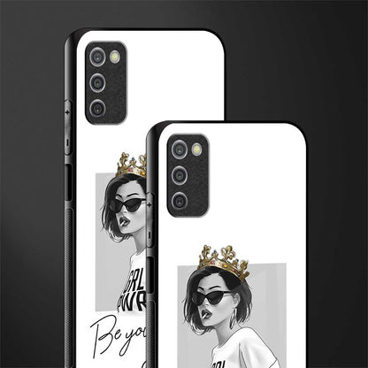 be your queen glass case for samsung galaxy a03s image-2
