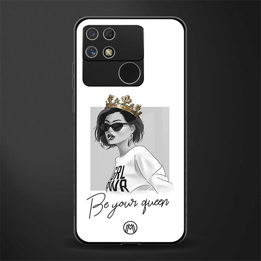 be your queen back phone cover | glass case for realme narzo 50a