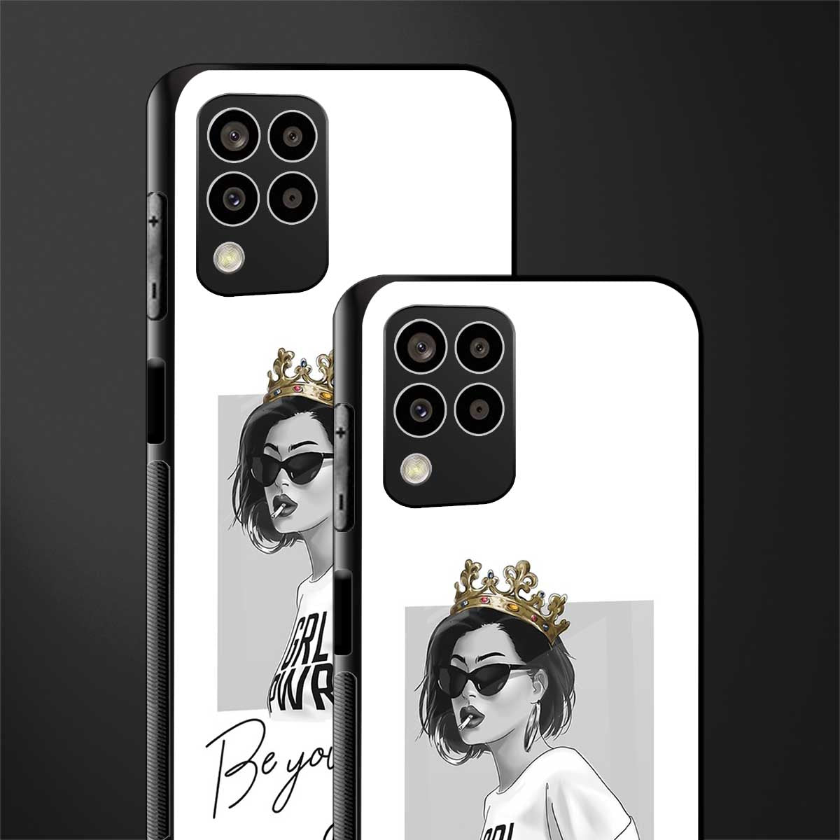 be your queen back phone cover | glass case for samsung galaxy m33 5g