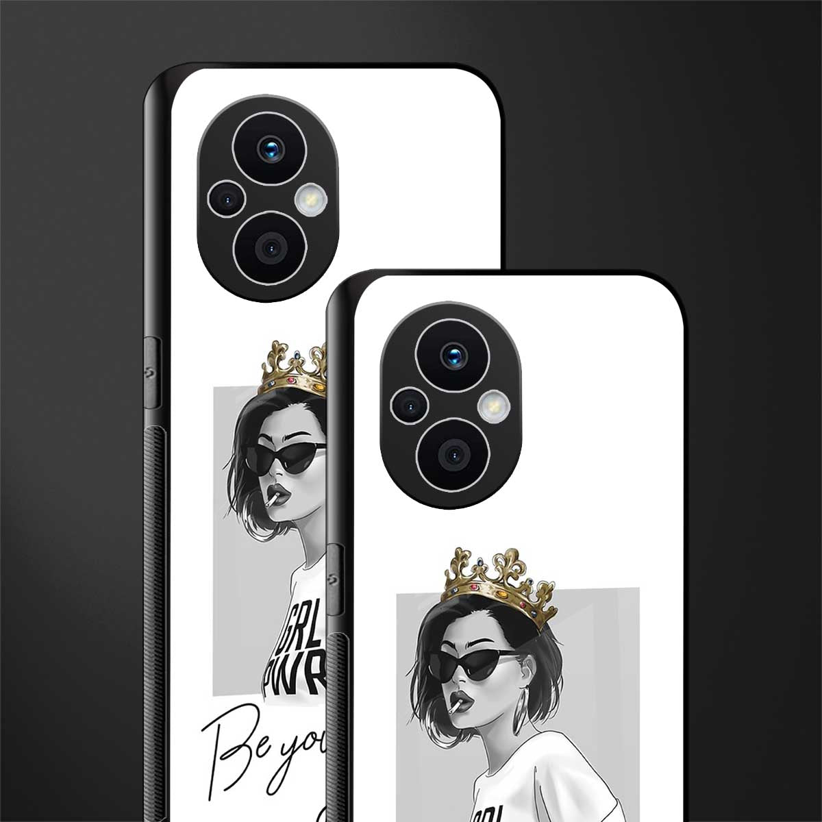 be your queen back phone cover | glass case for oppo f21 pro 5g