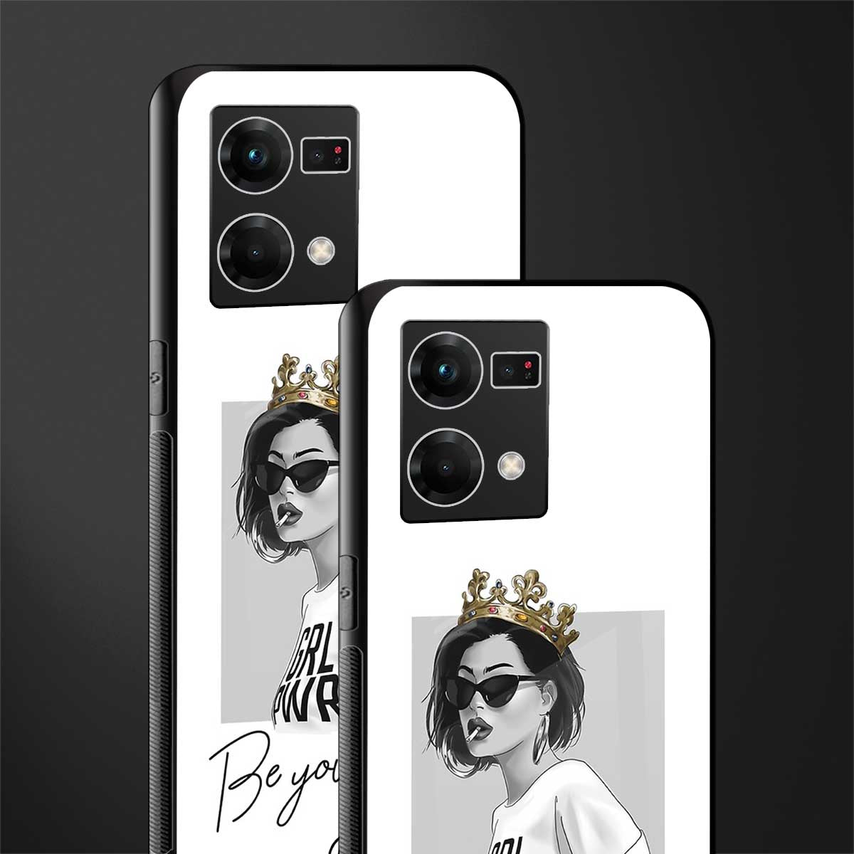 be your queen back phone cover | glass case for oppo f21 pro 4g
