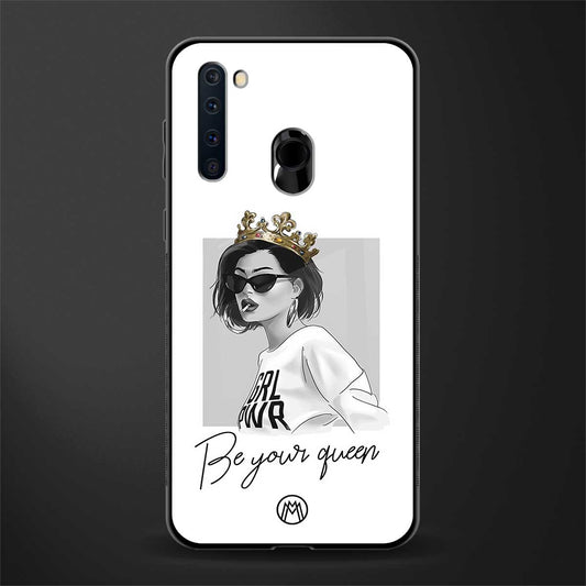 be your queen glass case for samsung a21 image